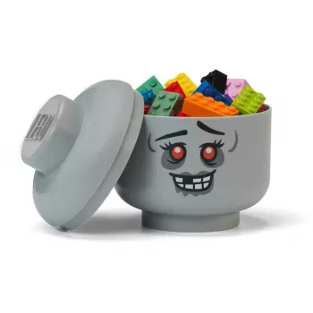 Storage Head 'Zombie' mini by room copenhagen — LEGO-compatible storage head, gray