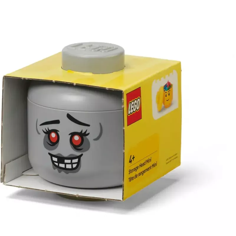 Storage Head 'Zombie' mini by room copenhagen — LEGO-compatible storage head, gray