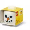 Storage Head Snowman mini by room copenhagen — LEGO-compatible toy and brick organizer, white
