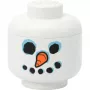 Storage Head Snowman mini by room copenhagen — LEGO-compatible toy and brick organizer, white