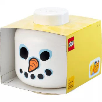 Storage Head Snowman large by room copenhagen — LEGO-compatible toy storage container, white
