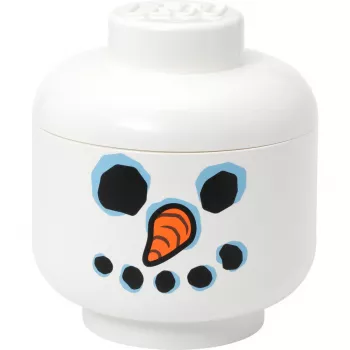 Storage Head Snowman large by room copenhagen — LEGO-compatible toy storage container, white