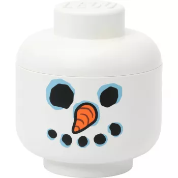 LEGO Storage Head Snowman small by room copenhagen — white, child’s storage container