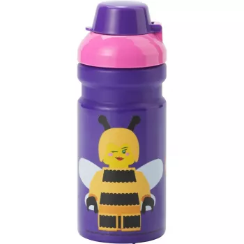 Drinking bottle room copenhagen Bee — 0.39 L, purple/pink, LEGO design