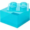 Storage Brick 4 Top Lid Glitter by room copenhagen — light blue/transparent LEGO-style storage box
