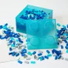 Storage Brick 4 Top Lid Glitter by room copenhagen — light blue/transparent LEGO-style storage box