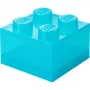 Storage Brick 4 Top Lid Glitter by room copenhagen — light blue/transparent LEGO-style storage box