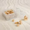 Storage Brick 4 Top Lid Glitter (transparent) by room copenhagen — LEGO-compatible storage box, 4 studs, transparent glitter