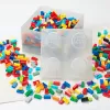 Storage Brick 4 Top Lid Glitter (transparent) by room copenhagen — LEGO-compatible storage box, 4 studs, transparent glitter