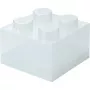 Storage Brick 4 Top Lid Glitter (transparent) by room copenhagen — LEGO-compatible storage box, 4 studs, transparent glitter