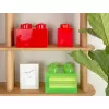 Storage Brick 4 Top Lid Translucent (light green/transparent) by room copenhagen – LEGO-compatible plastic storage container