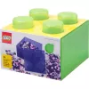 Storage Brick 4 Top Lid Translucent (light green/transparent) by room copenhagen – LEGO-compatible plastic storage container