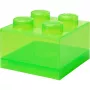 Storage Brick 4 Top Lid Translucent (light green/transparent) by room copenhagen – LEGO-compatible plastic storage container