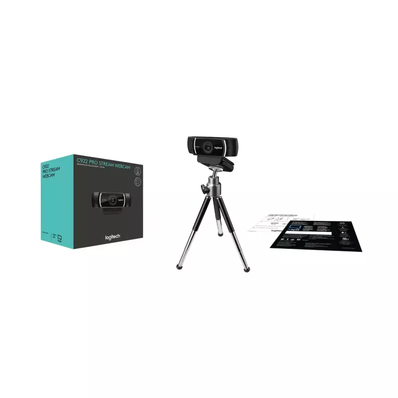 Webcam Logitech C922 Pro Stream 1920 x 1080 pixels USB Black