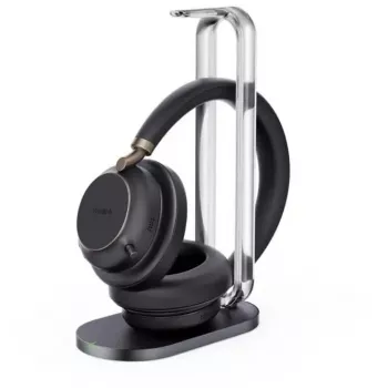 On-ear headset Yealink BH76 Plus with USB-C and charging stand, Teams version, black