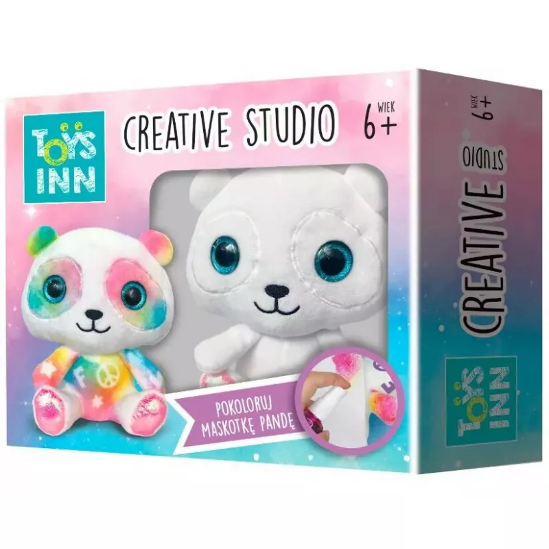 Creative Studio coloring set by Stnux — panda plush toy for coloring, craft kit STN7878