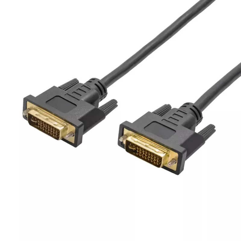 Akyga AK-AV-02 DVI-I Dual Link Cable 24+5 Pin, 1.8 m, Black