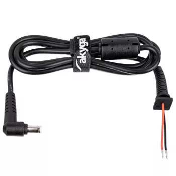 DC replacement cable Akyga AK-SC-03 5.5x1.7 mm for laptop power adapter, black, 1.2 m
