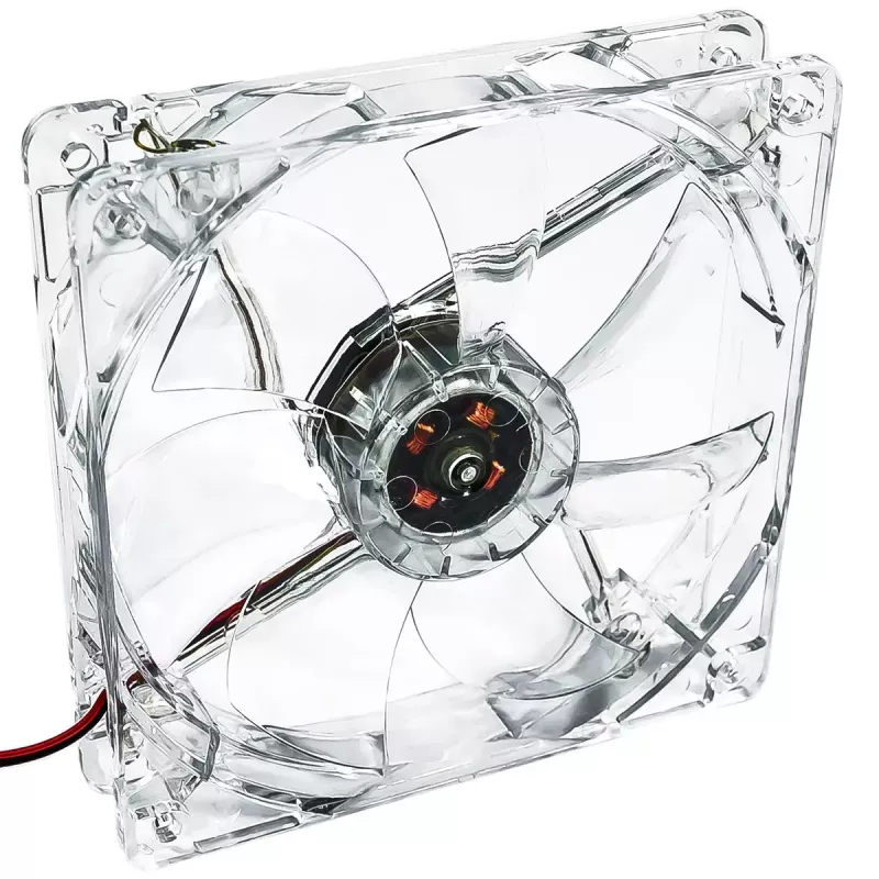 Akyga AW-12A-BG 120 mm Case Fan, 4 Green LEDs, Molex