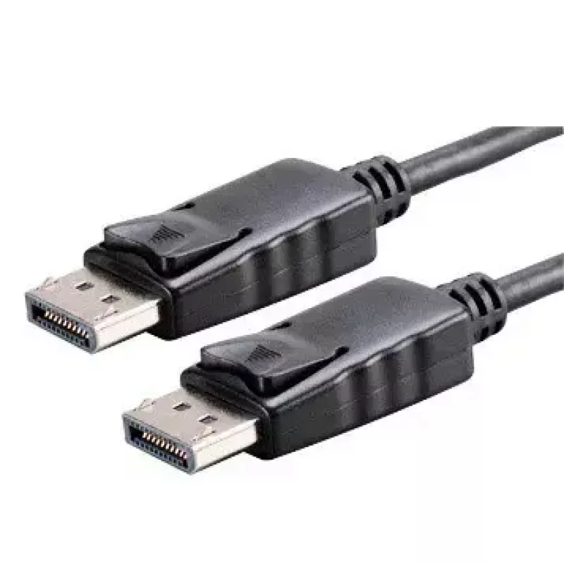 Akyga AK-AV-10 DisplayPort Cable, Male to Male, Gold-Plated Plugs, 1.8 m, Black