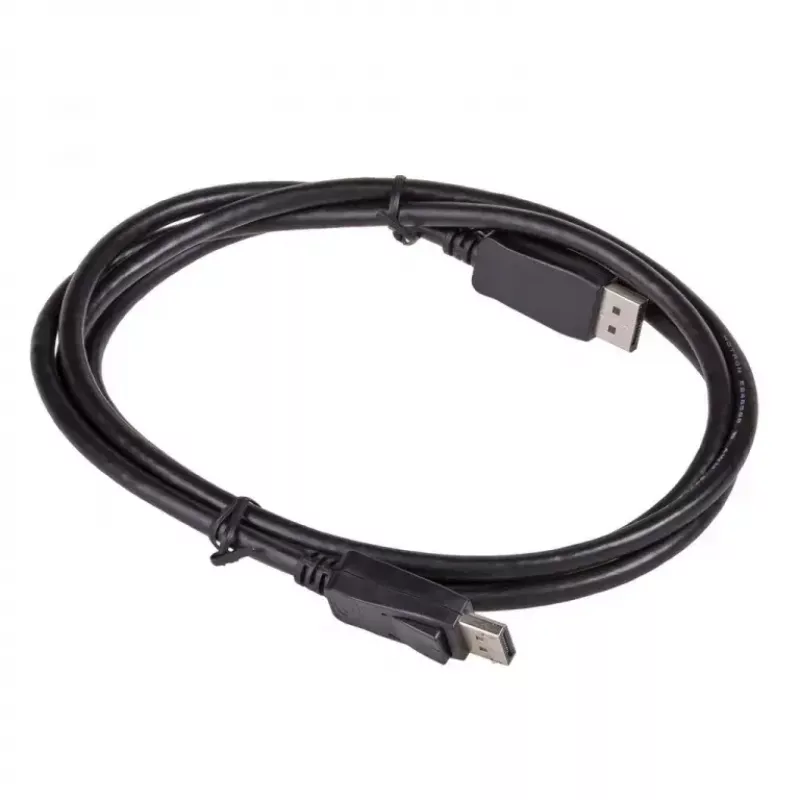 Akyga AK-AV-10 DisplayPort Cable, Male to Male, Gold-Plated Plugs, 1.8 m, Black