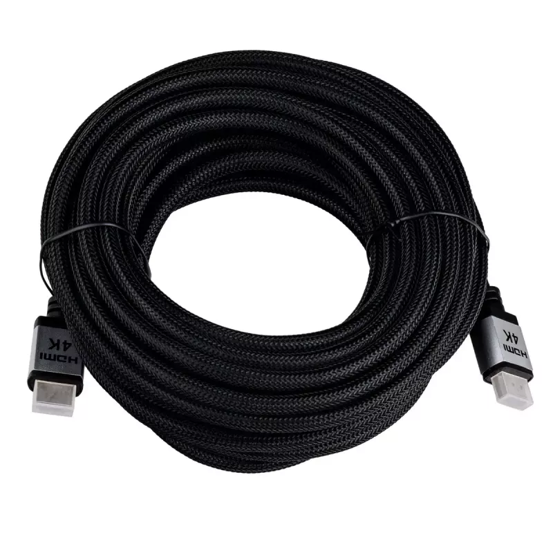 Akyga AK-HD-100P HDMI 2.0 Cable, Braided, PRO Series, 10 m, Black