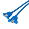 USB cable Akyga AK-CA-62 USB 3.2 Gen 1 65 m 2 x USB 3.0 Blue