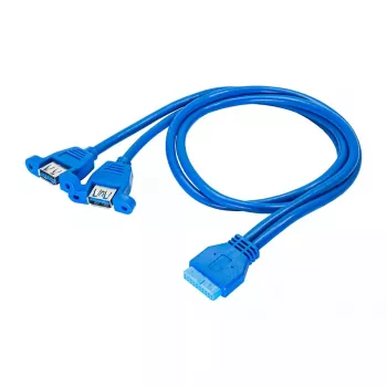 USB cable Akyga AK-CA-62 USB 3.2 Gen 1 65 m 2 x USB 3.0 Blue
