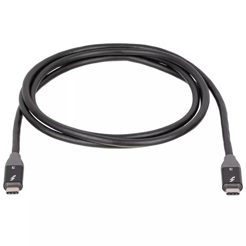Akyga AK-USB-34 USB-C to USB-C Thunderbolt 3 Cable, 40 Gbps, 100 W, 1.5 m, Black