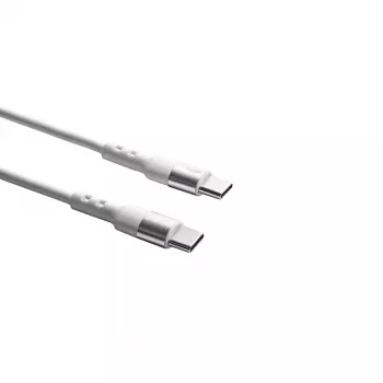 USB C to USB C cable Akyga AK-USB-41, USB 2.0, 1.8 m, white