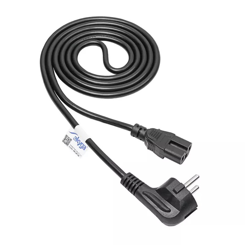 Power cable Akyga AK-UP-08 CEE 7/7 to IEC C15, 1.8 m length