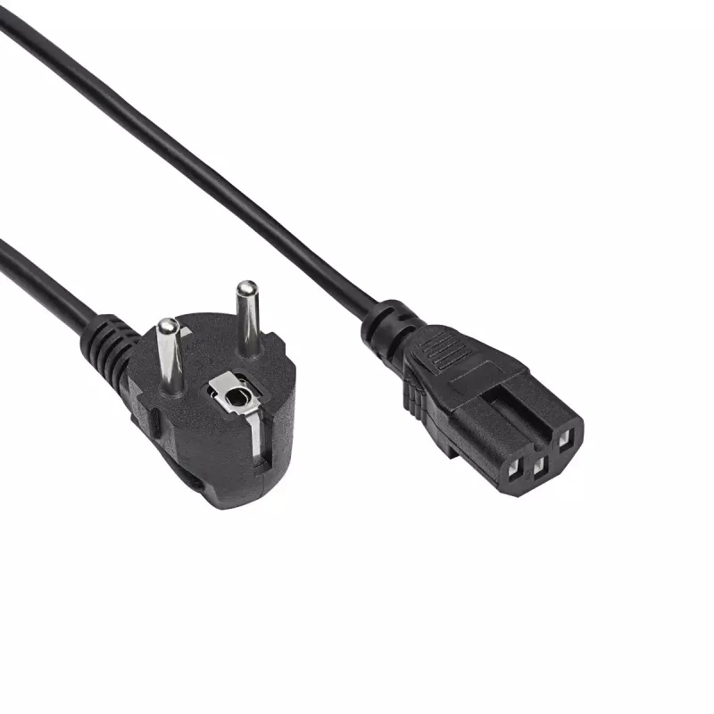 Power cable Akyga AK-UP-08 CEE 7/7 to IEC C15, 1.8 m length