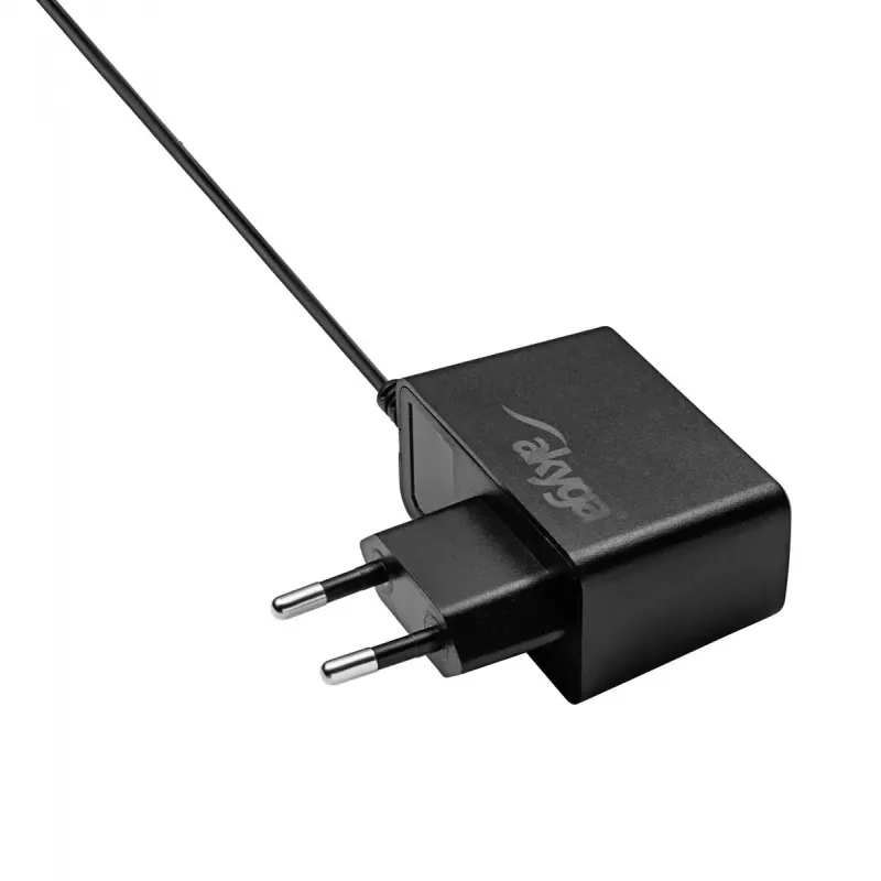 Power adapter/inverter Akyga AK-PD-23 for shaver, indoor 100–240 V, 4.8 W, black, 1.8 m cable