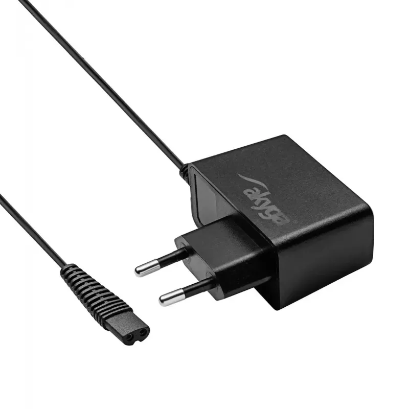 Power adapter/inverter Akyga AK-PD-23 for shaver, indoor 100–240 V, 4.8 W, black, 1.8 m cable