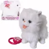 Plush interactive walking cat on a leash Artyk model 185564 white