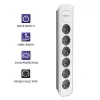 Power Extension Qoltec 50297 1.8m 6 AC Outlets Indoor Grey White