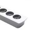 Power Extension Qoltec 50297 1.8m 6 AC Outlets Indoor Grey White