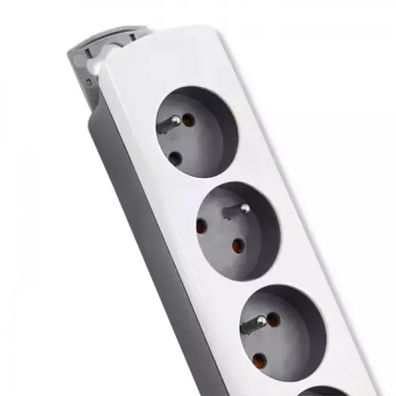 Power Extension Qoltec 50297 1.8m 6 AC Outlets Indoor Grey White