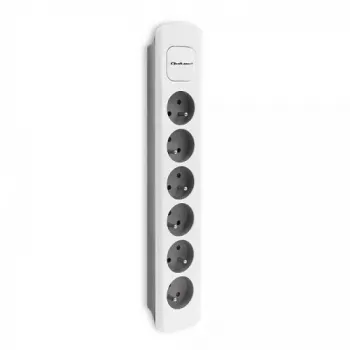 Power Extension Qoltec 50297 1.8m 6 AC Outlets Indoor Grey White
