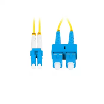 Fibre optic cable LANBERG FO-SULU-SD11-0020-YE, 2 m, G.657.A1, SC to LC, yellow