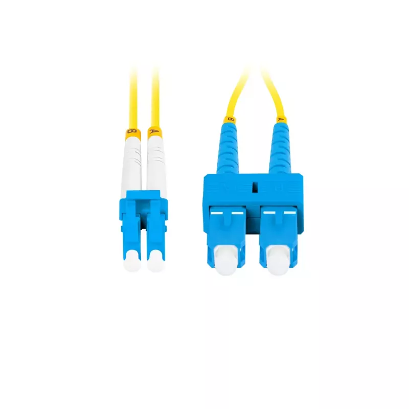 Fibre optic cable LANBERG FO-SULU-SD11-0020-YE, 2 m, G.657.A1, SC to LC, yellow
