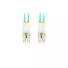 Fibre optic cable LANBERG FO-LULU-MD31-0050-TQ, OM3, LC–LC, 5 m, Aqua