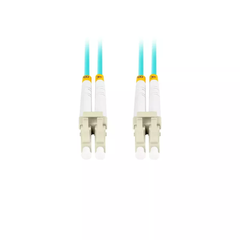 Fibre optic cable LANBERG FO-LULU-MD31-0050-TQ, OM3, LC–LC, 5 m, Aqua