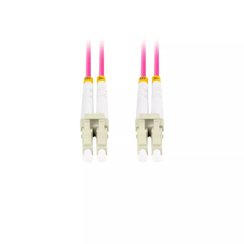 Fibre optic cable LANBERG FO-LULU-MD41-0010-VT, 1 m, OM4, LC–LC, violet