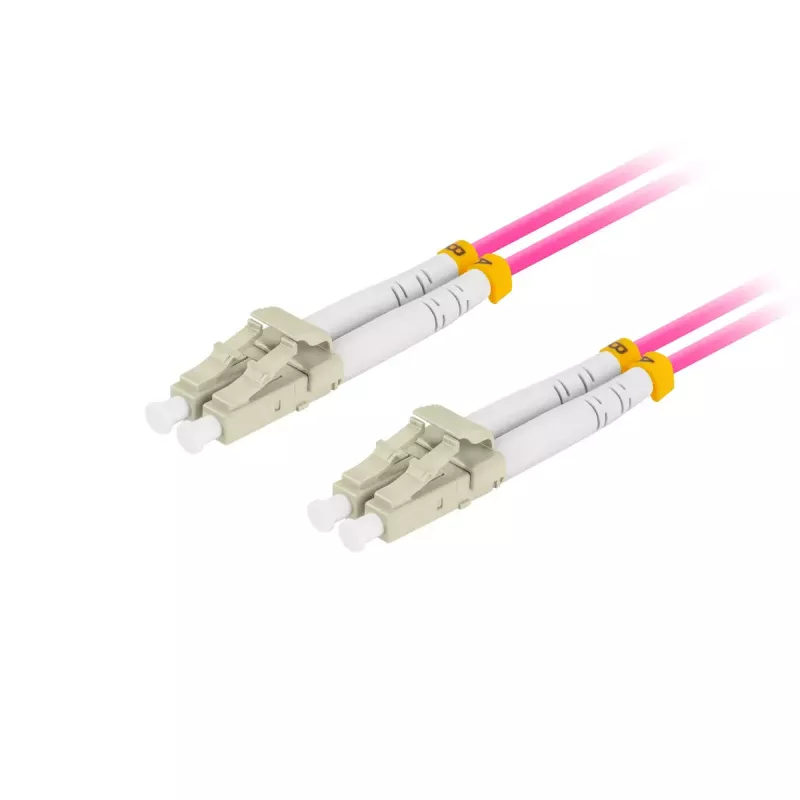 Fibre optic cable LANBERG FO-LULU-MD41-0100-VT 10 m OM4 LC–LC