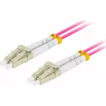 Fiber patchcord LANBERG MM LC/UPC-LC/UPC duplex 3.0 mm OM4 50/125 LSZH 0.5 m purple