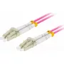Fiber patchcord LANBERG MM LC/UPC-LC/UPC duplex 3.0 mm OM4 50/125 LSZH 0.5 m purple