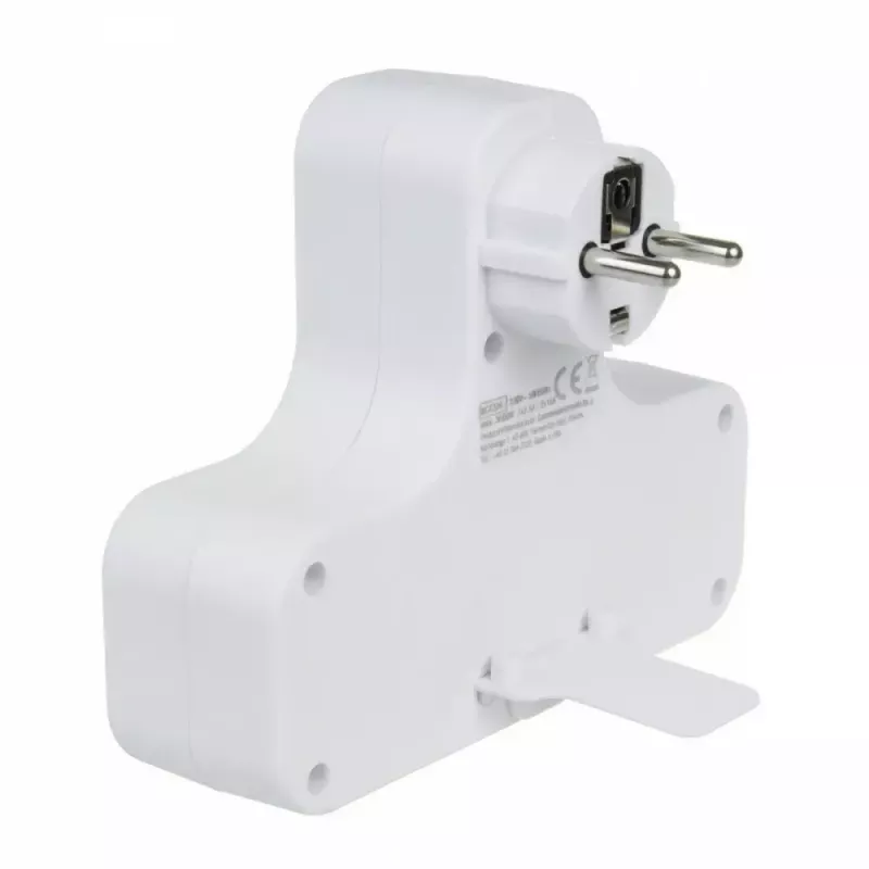Power socket x4 with switch MACLEAN MCE244 — 4-socket power strip with individual switch