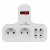 Power socket x4 with switch MACLEAN MCE244 — 4-socket power strip with individual switch