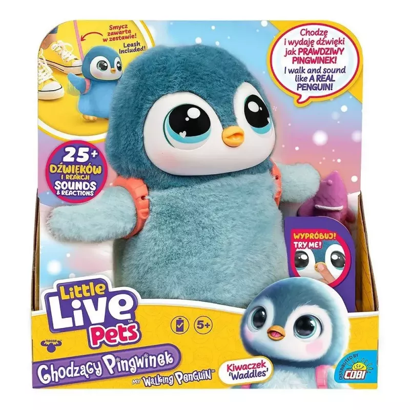 Interactive toy Cobi Little Live Pets Walking Penguin Kiwaczek MO-26535, battery-powered walking pet